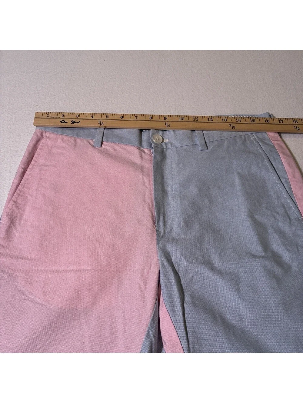 Brooks Brothers 1818 Men's Oxford Cloth Pink Blue Shorts 32 Pastel Color Block